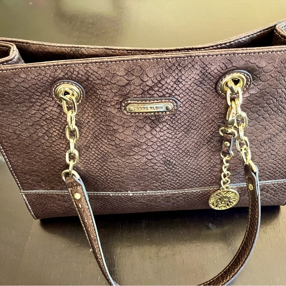 Anne Klein Alligator Texture Handbag